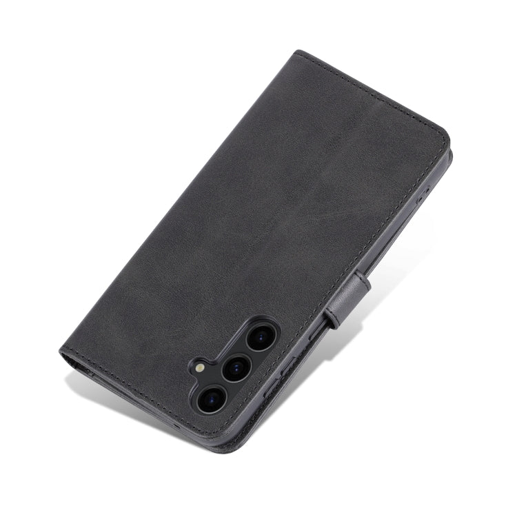 For Samsung Galaxy S24 5G AZNS Skin Feel Calf Texture Flip Leather Phone Case(Black)