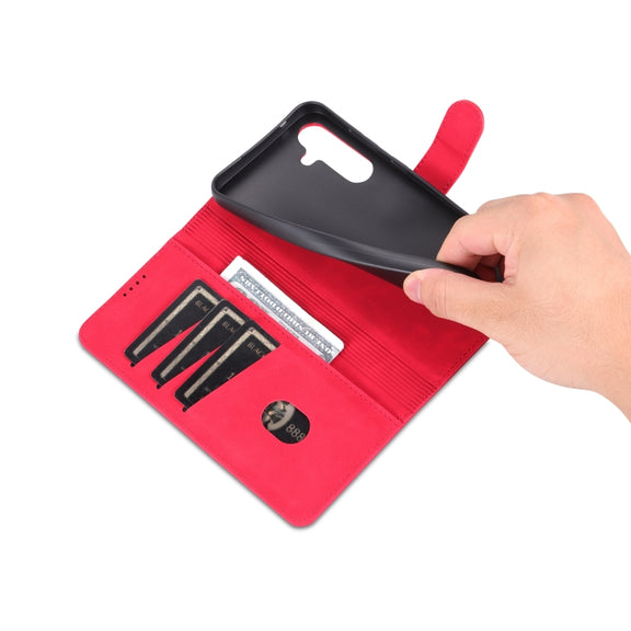 For Samsung Galaxy S24 5G AZNS Skin Feel Calf Texture Flip Leather Phone Case(Red)