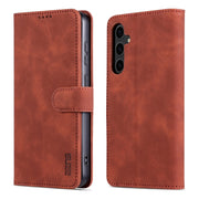 For Samsung Galaxy S24 5G AZNS Skin Feel Calf Texture Flip Leather Phone Case(Brown)