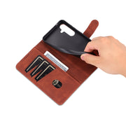 For Samsung Galaxy S24 5G AZNS Skin Feel Calf Texture Flip Leather Phone Case(Brown)