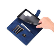 For Samsung Galaxy S24 Ultra 5G AZNS Skin Feel Calf Texture Flip Leather Phone Case(Blue)