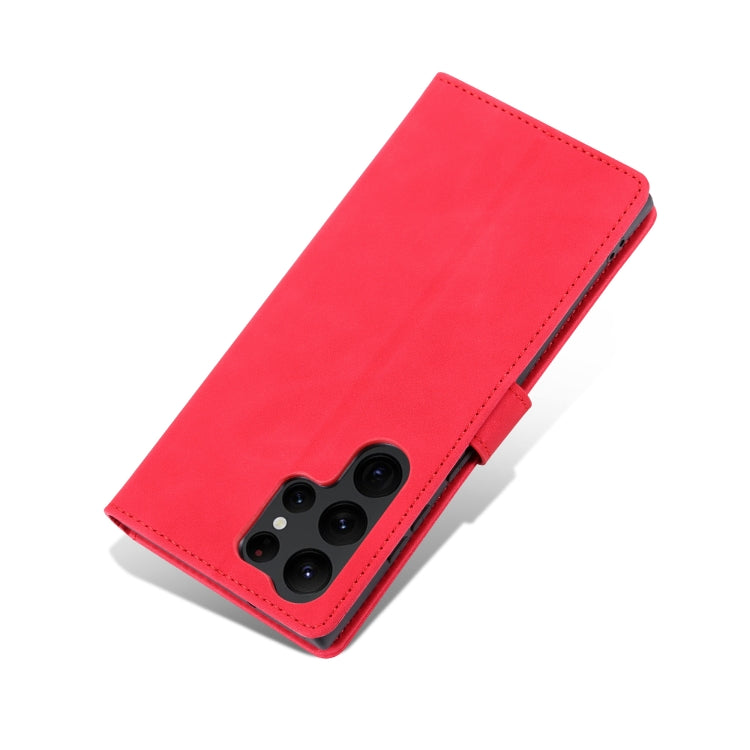 For Samsung Galaxy S24 Ultra 5G AZNS Skin Feel Calf Texture Flip Leather Phone Case(Red)