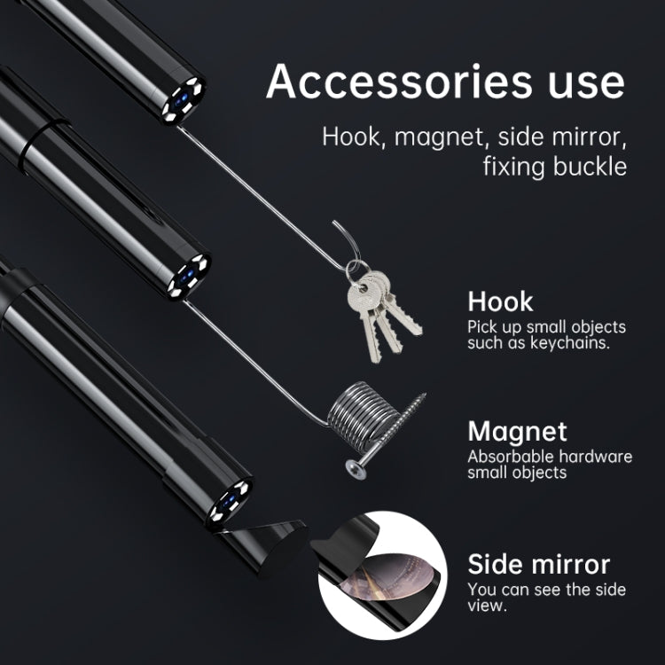 128AV 8mm Lenses Industrial Pipeline Endoscope with 2.4 inch Screen, Spec:3m Tube