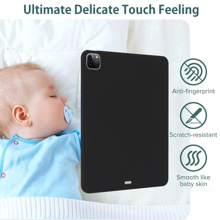 For iPad Air 11 2024 / 2025 Oil Spray Skin-friendly TPU Tablet Case(Black)