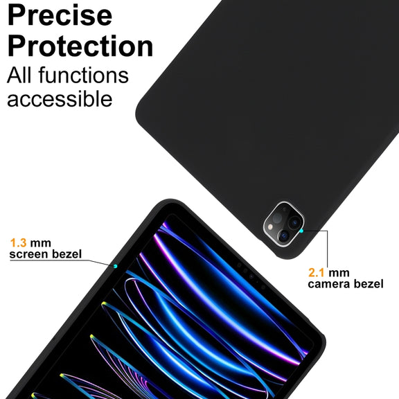 For iPad Air 11 2024 / 2025 Oil Spray Skin-friendly TPU Tablet Case(Black)