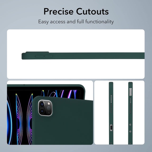 For iPad Air 11 2024 Oil Spray Skin-friendly TPU Tablet Case(Deep Green)
