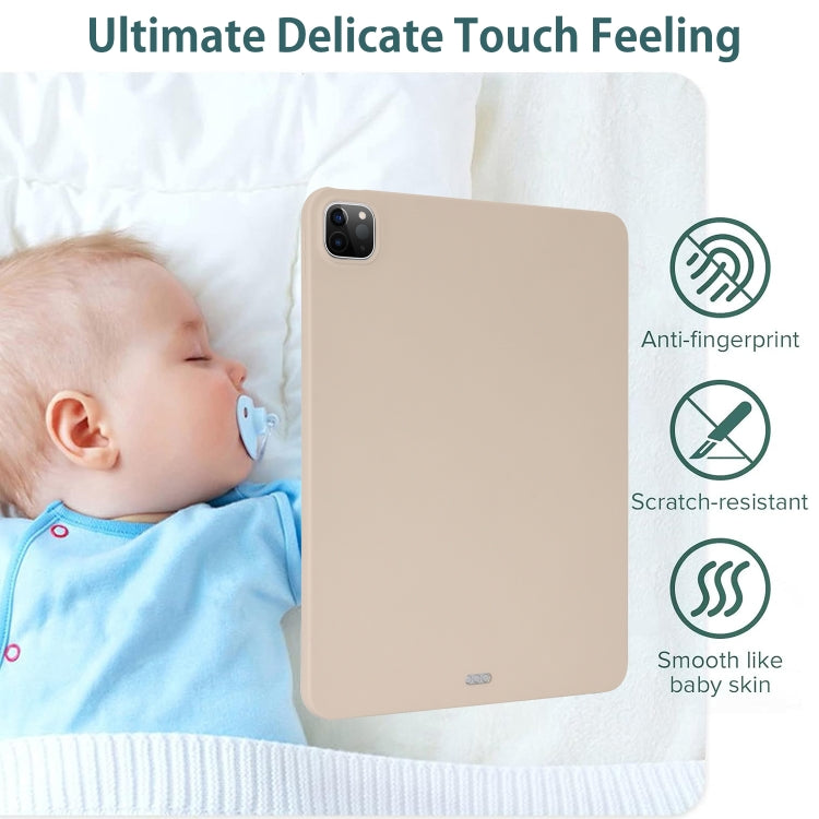 For iPad Air 11 2024 / 2025 Oil Spray Skin-friendly TPU Tablet Case(Milk White)