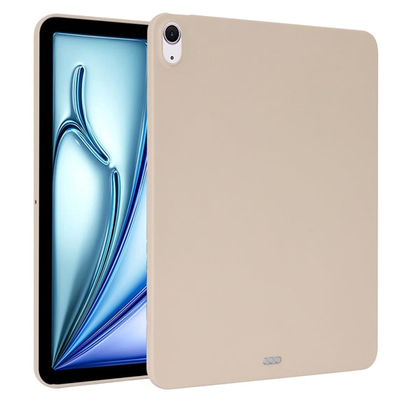 For iPad Air 11 2024 / 2025 Oil Spray Skin-friendly TPU Tablet Case(Milk White)