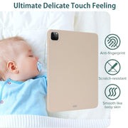 For iPad Air 11 2024 / 2025 Oil Spray Skin-friendly TPU Tablet Case(Milk White)