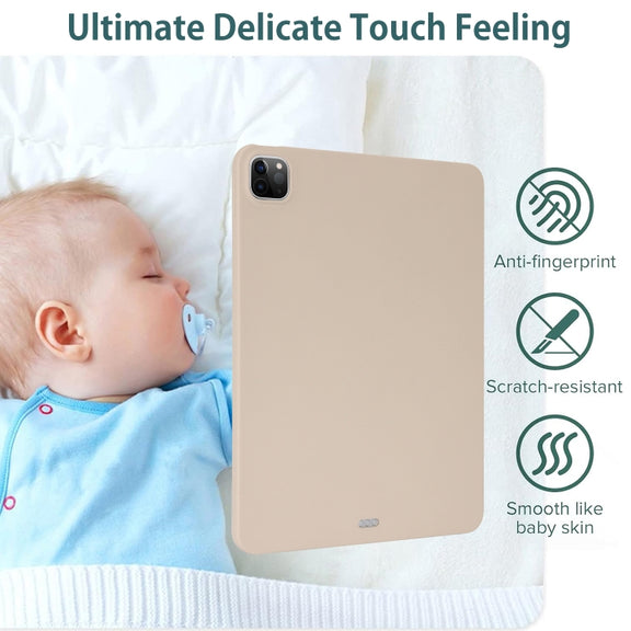 For iPad Air 11 2024 / 2025 Oil Spray Skin-friendly TPU Tablet Case(Milk White)