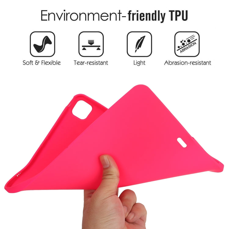 For iPad Air 13 2024 Oil Spray Skin-friendly TPU Tablet Case(Rose Red)