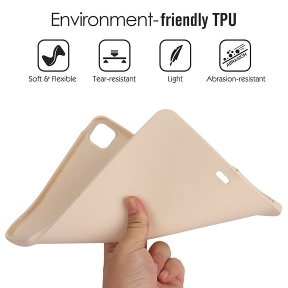 For iPad Air 13 2024 Oil Spray Skin-friendly TPU Tablet Case(Milk White)