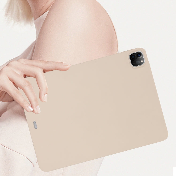 For iPad Air 13 2024 Oil Spray Skin-friendly TPU Tablet Case(Milk White)