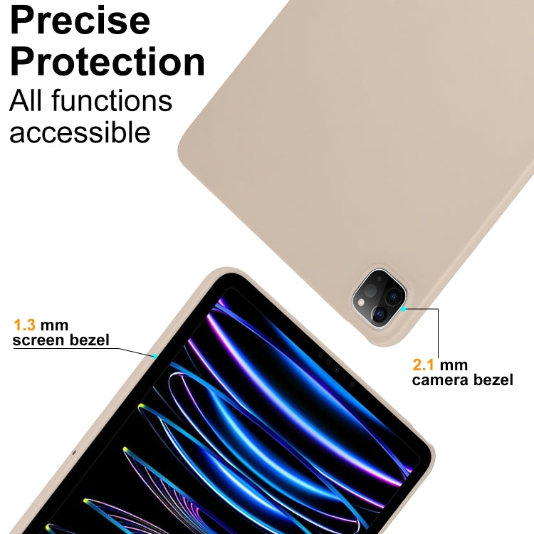 For iPad Air 13 2024 Oil Spray Skin-friendly TPU Tablet Case(Milk White)