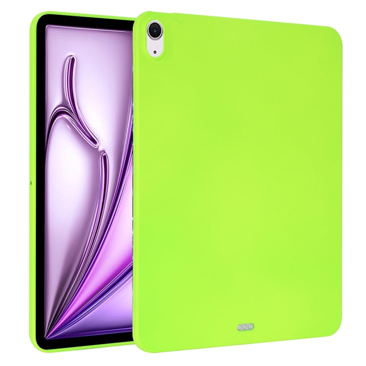 For iPad Air 13 2024 / Air 13 2025 Oil Spray Skin-friendly TPU Tablet Case(Fluorescent Green)