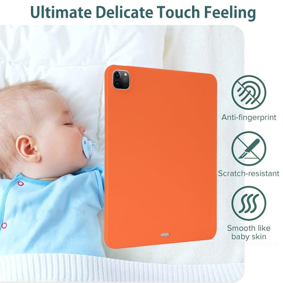 For iPad Pro 11 2024 Oil Spray Skin-friendly TPU Tablet Case(Orange)