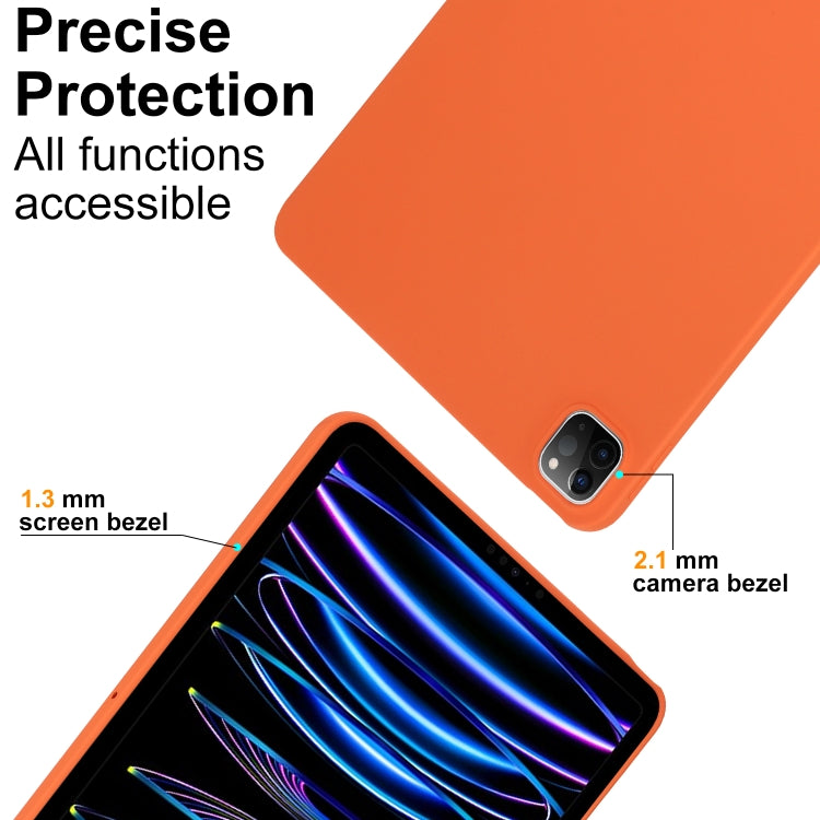 For iPad Pro 11 2024 Oil Spray Skin-friendly TPU Tablet Case(Orange)