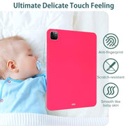 For iPad Pro 11 2024 Oil Spray Skin-friendly TPU Tablet Case(Rose Red)