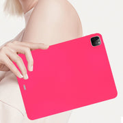 For iPad Pro 11 2024 Oil Spray Skin-friendly TPU Tablet Case(Rose Red)