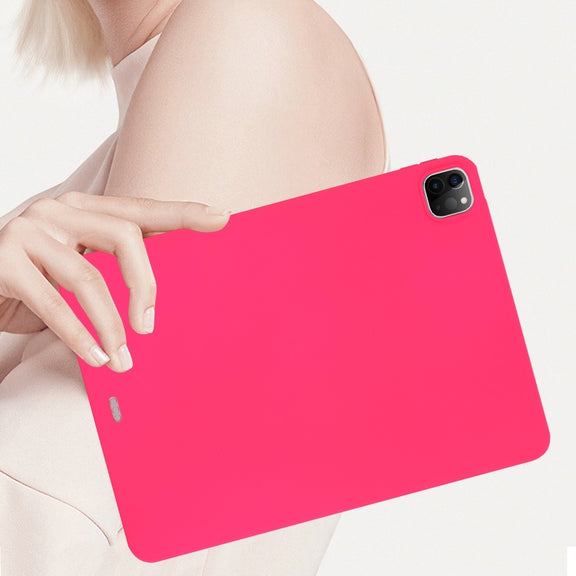 For iPad Pro 11 2024 Oil Spray Skin-friendly TPU Tablet Case(Rose Red)