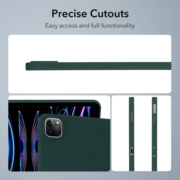 For iPad Pro 11 2024 Oil Spray Skin-friendly TPU Tablet Case(Deep Green)