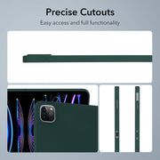 For iPad Pro 11 2024 Oil Spray Skin-friendly TPU Tablet Case(Deep Green)