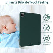 For iPad Pro 11 2024 Oil Spray Skin-friendly TPU Tablet Case(Deep Green)