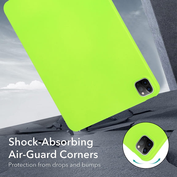 For iPad Pro 11 2024 Oil Spray Skin-friendly TPU Tablet Case(Fluorescent Green)
