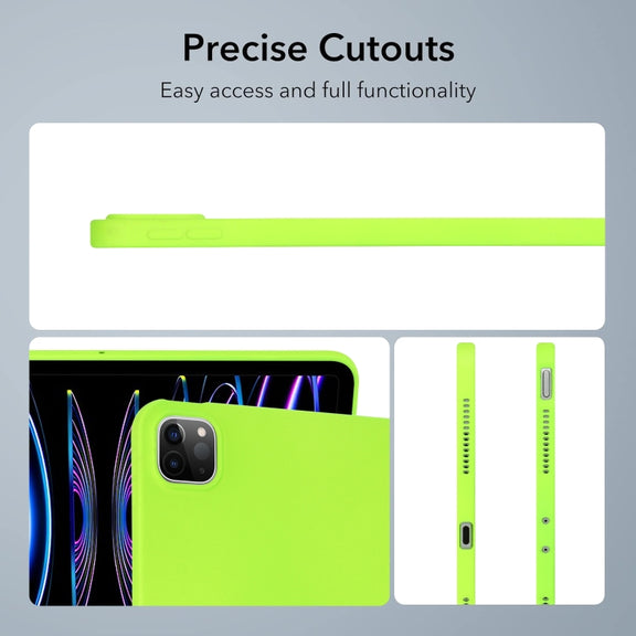 For iPad Pro 11 2024 Oil Spray Skin-friendly TPU Tablet Case(Fluorescent Green)