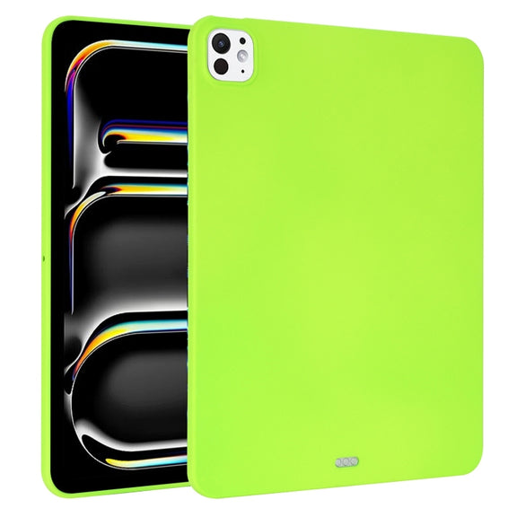For iPad Pro 11 2024 Oil Spray Skin-friendly TPU Tablet Case(Fluorescent Green)