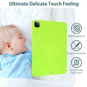 For iPad Pro 11 2024 Oil Spray Skin-friendly TPU Tablet Case(Fluorescent Green)