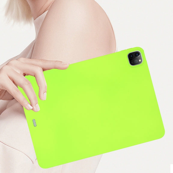 For iPad Pro 11 2024 Oil Spray Skin-friendly TPU Tablet Case(Fluorescent Green)