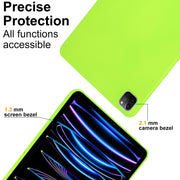 For iPad Pro 11 2024 Oil Spray Skin-friendly TPU Tablet Case(Fluorescent Green)
