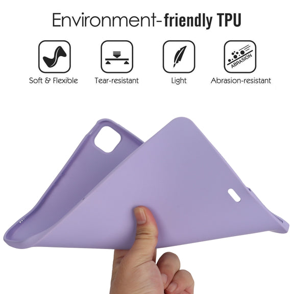 For iPad Pro 11 2024 Oil Spray Skin-friendly TPU Tablet Case(Purple)