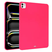 For iPad Pro 13 2024 Oil Spray Skin-friendly TPU Tablet Case(Rose Red)