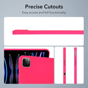 For iPad Pro 13 2024 Oil Spray Skin-friendly TPU Tablet Case(Rose Red)