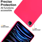 For iPad Pro 13 2024 Oil Spray Skin-friendly TPU Tablet Case(Rose Red)