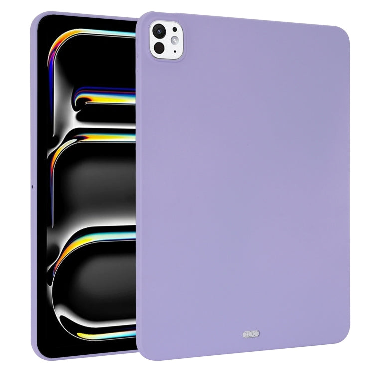 For iPad Pro 13 2024 Oil Spray Skin-friendly TPU Tablet Case(Purple)