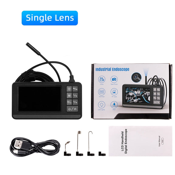P005 8mm Single Lenses Industrial Pipeline Endoscope with 4.3 inch HD Screen, Spec:1m Tube