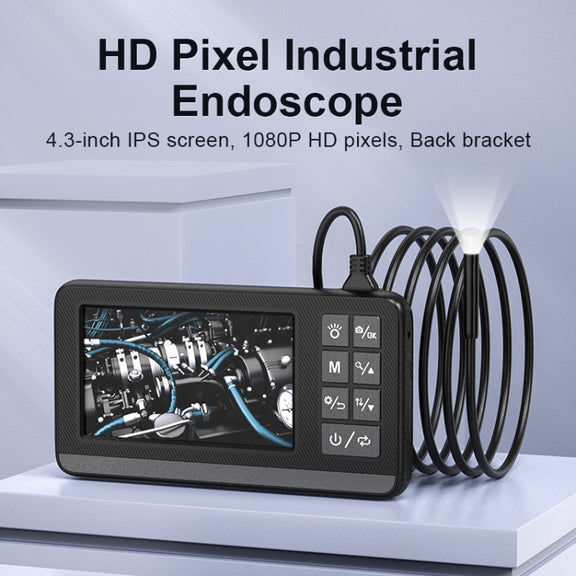 P005 8mm Single Lenses Industrial Pipeline Endoscope with 4.3 inch HD Screen, Spec:5m Tube