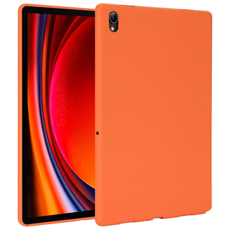 For Samsung Galaxy Tab S9 Oil Spray Skin-friendly TPU Tablet Case(Orange)