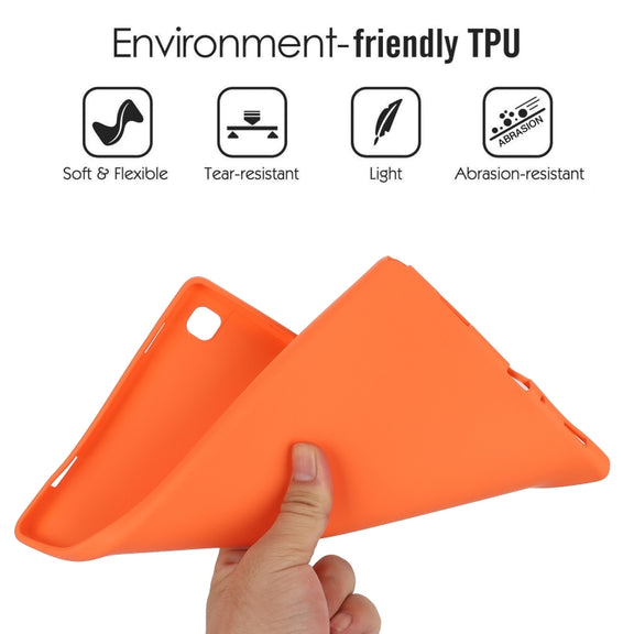 For Samsung Galaxy Tab S9 Oil Spray Skin-friendly TPU Tablet Case(Orange)