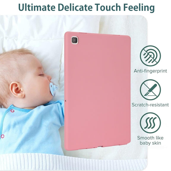 For Samsung Galaxy Tab S9 Oil Spray Skin-friendly TPU Tablet Case(Pink)