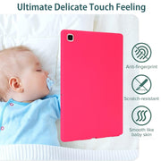 For Samsung Galaxy Tab S9 Oil Spray Skin-friendly TPU Tablet Case(Rose Red)