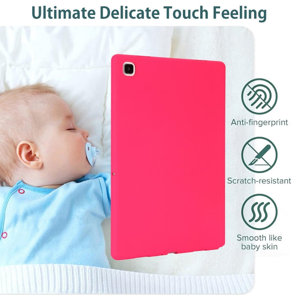 For Samsung Galaxy Tab S9 Oil Spray Skin-friendly TPU Tablet Case(Rose Red)