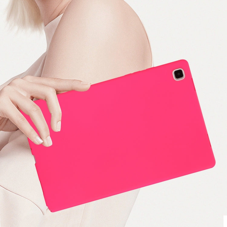 For Samsung Galaxy Tab S9 Oil Spray Skin-friendly TPU Tablet Case(Rose Red)