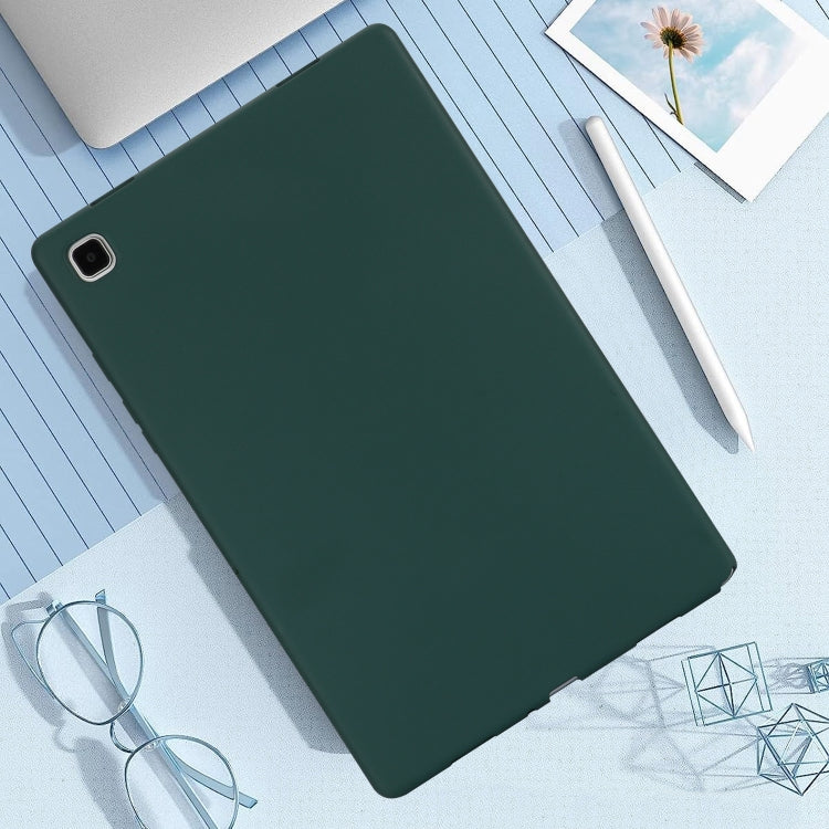For Samsung Galaxy Tab S9 Oil Spray Skin-friendly TPU Tablet Case(Deep Green)
