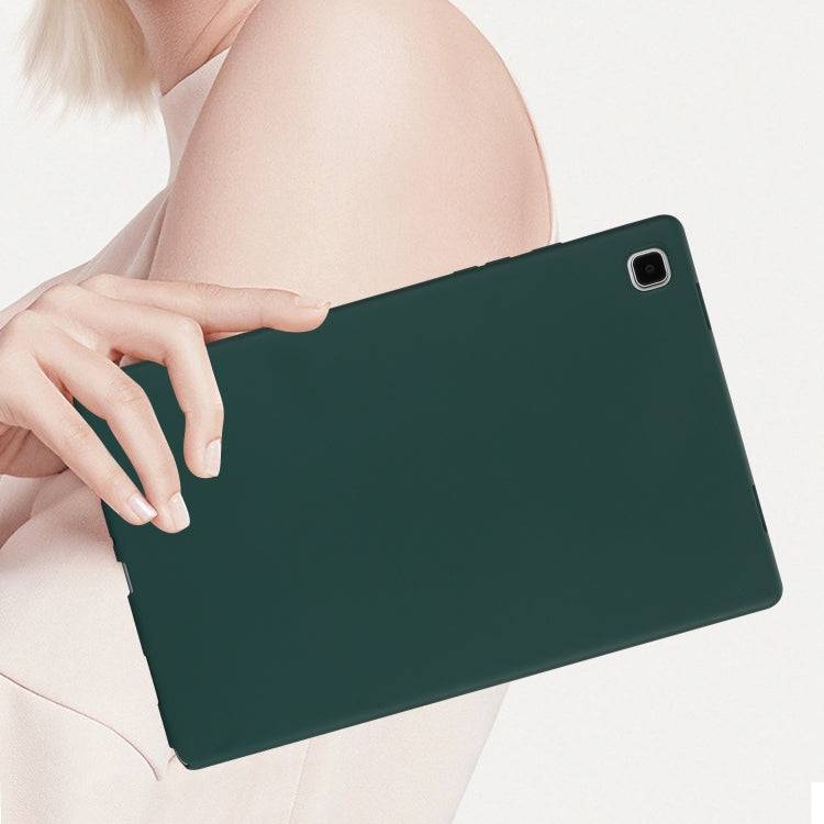 For Samsung Galaxy Tab S9 Oil Spray Skin-friendly TPU Tablet Case(Deep Green)