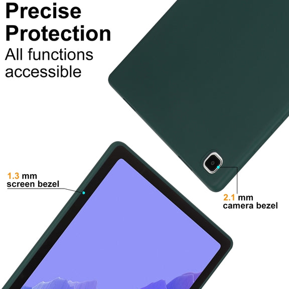 For Samsung Galaxy Tab S9 Oil Spray Skin-friendly TPU Tablet Case(Deep Green)