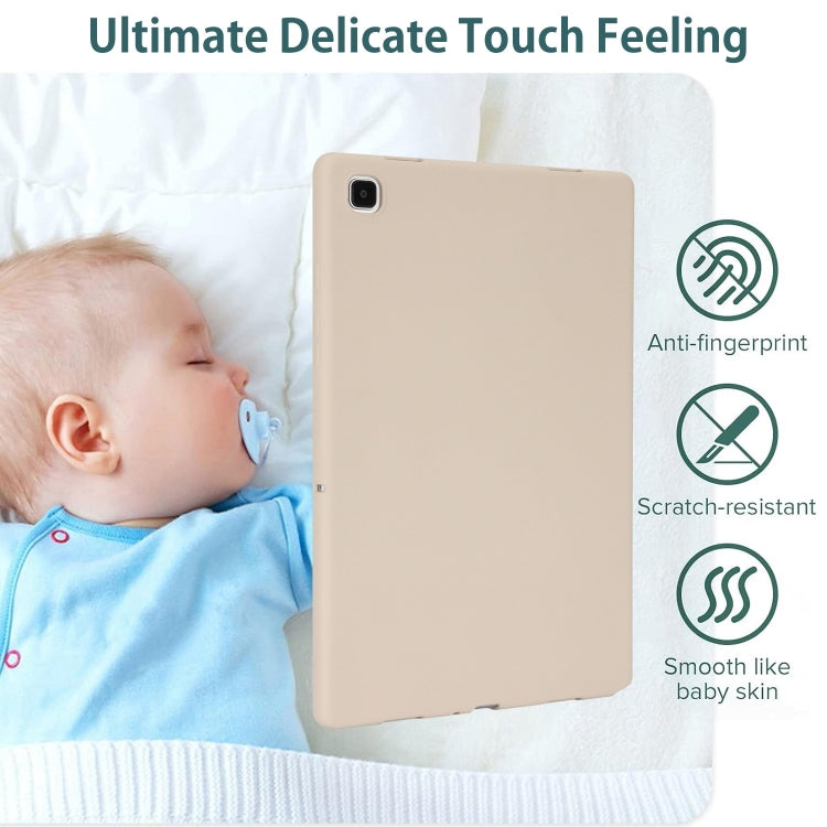 For Samsung Galaxy Tab S9 Oil Spray Skin-friendly TPU Tablet Case(Milk White)